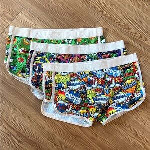 Cartoon Underwear XL Men’s Trunks Set of Three
